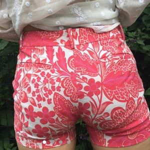 J Crew pink and white wild print Shorts